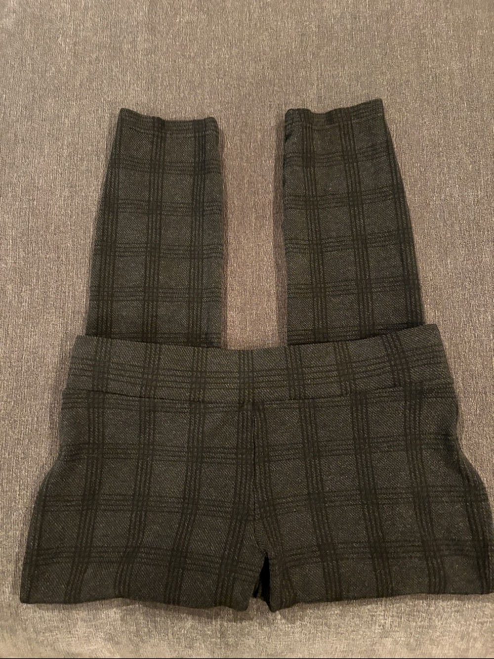 Ann Taylor Factory Gray Plaid Skinny Ponte Pants